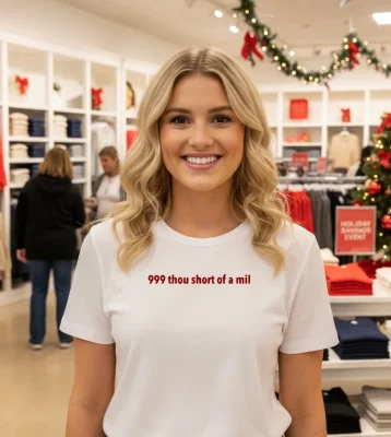 999 Thou Short Of A Mil T S   White T Shirt