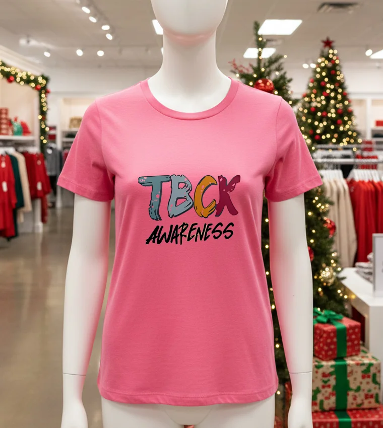 Atlanta Falcons X Tbck Awareness - pink-t-shirt Atlanta Falcons X Tbck Awareness   Pink T Shirt