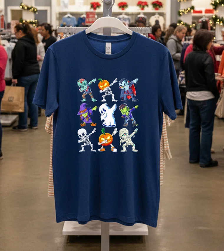 Awkward Halloween Boys Cute T S - navy-t-shirt Awkward Halloween Boys Cute T S   Navy T Shirt