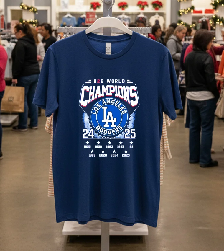 B2B World Champions 24 25 Los Angeles Dodgers - navy-t-shirt B2b World Champions 24 25 Los Angeles Dodgers Navy T Shirt