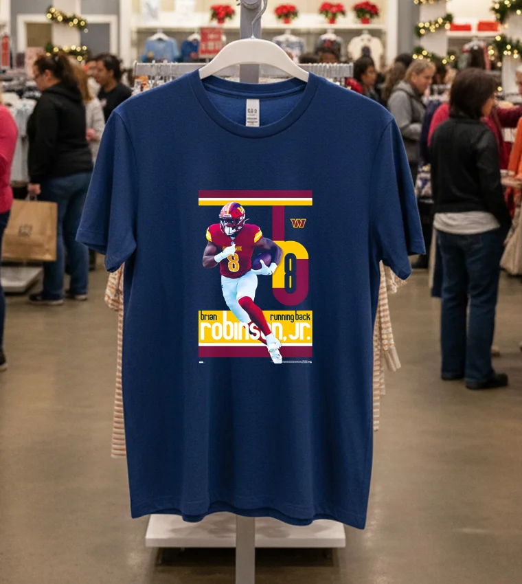 Brian Robinson Jr Superstar Washington Commanders Official Nfl Football Wall Poster - navy-t-shirt Brian Robinson Jr Superstar Washington Commanders Official Nfl Football Wall Poster   Navy T Shirt