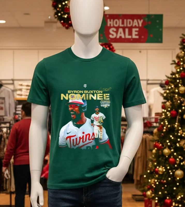 Byron Buxton Nominee Minnesota Twins Signature T S   Green T Shirt