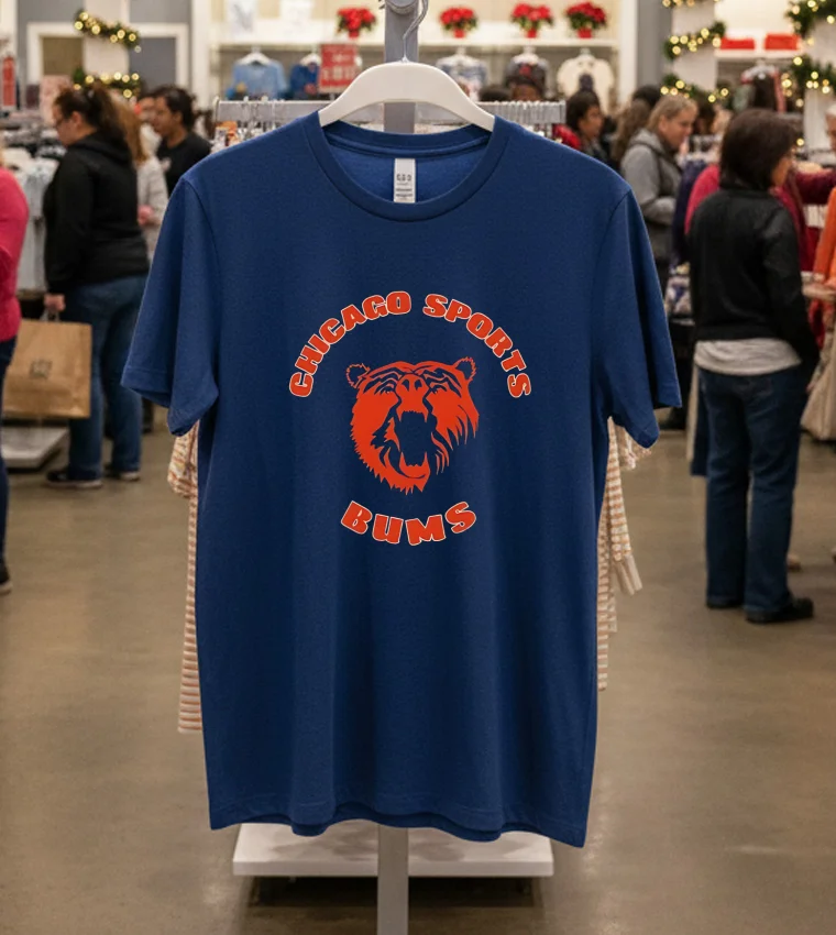 Chicago Bears Sports Bums Navy T Shirt
