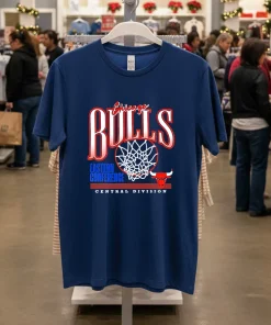 Chicago Bulls Eastern Conference Vintage T S   Navy T Shirt
