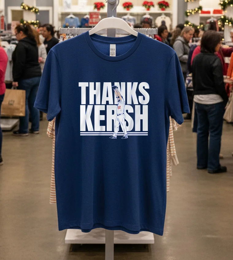 Clayton Kershaw Royal Los Angeles Dodgers Thank You Navy T Shirt