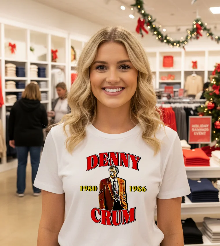 Denny Crum 1980 1986 Graphic - white-t-shirt Denny Crum 1980 1986 Graphic   White T Shirt