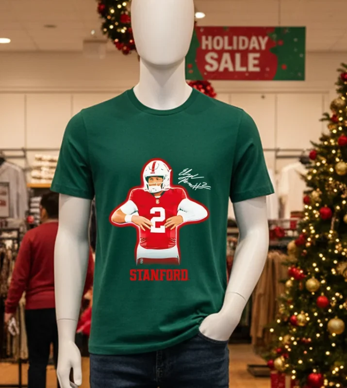 Elijah Brown Stanford Cardinal Portrait Ncaa T S   Green T Shirt