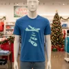 F Bombs Airplane Drop   Blue T Shirt