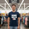 Homo Sex Is In   Black T Shirt