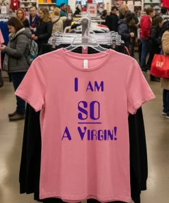 I Am So A Virgin T S   Pink T Shirt