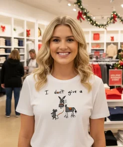 I Don T Give A Rat Ass Mouse Donkey T S   White T Shirt