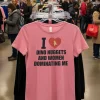 I Love Dino Nuggets And Women Dominating Me Pink T Shirt