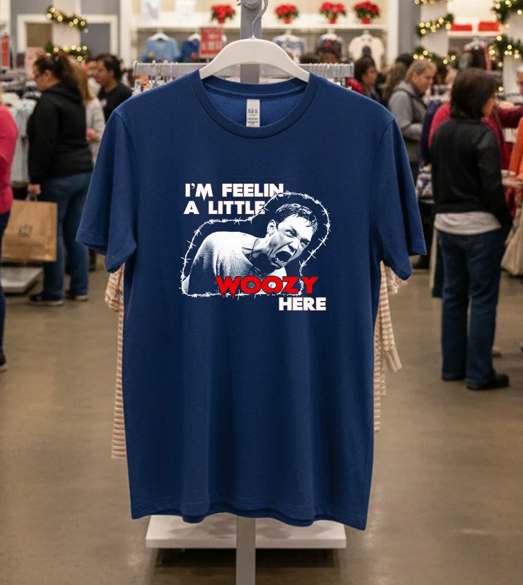 I M Feelin A Little Wooz Here Scream Navy T Shirt