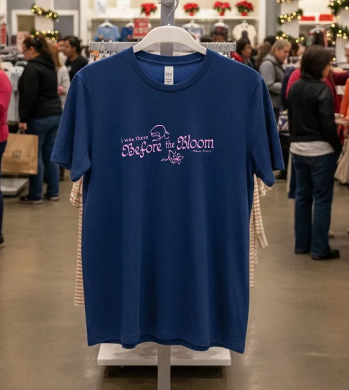 I There Before The Bloom T S   Navy T Shirt