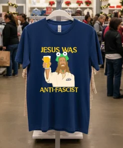 Jesus Was Anti Fascist meme shirt
