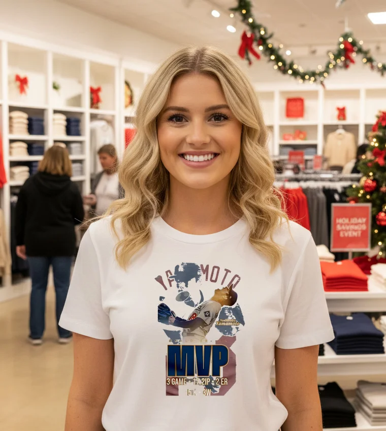 La Dodgers 2025 World Series Champions Mvp Yoshinobu Yamamoto White T Shirt