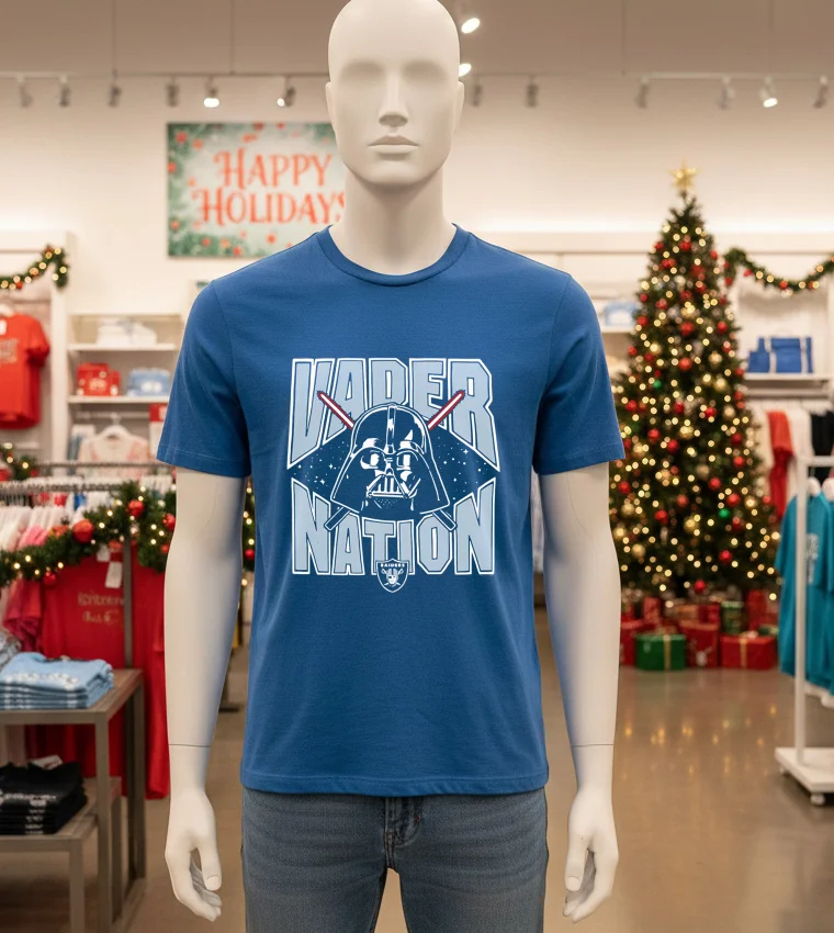 Las Vegas Raiders X Star Wars Nfl 2025 - blue-t-shirt Las Vegas Raiders X Star Wars Nfl 2025 Blue T Shirt