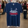Los Angeles Dodgers 2025 World Series Champs Skyline Navy T Shirt