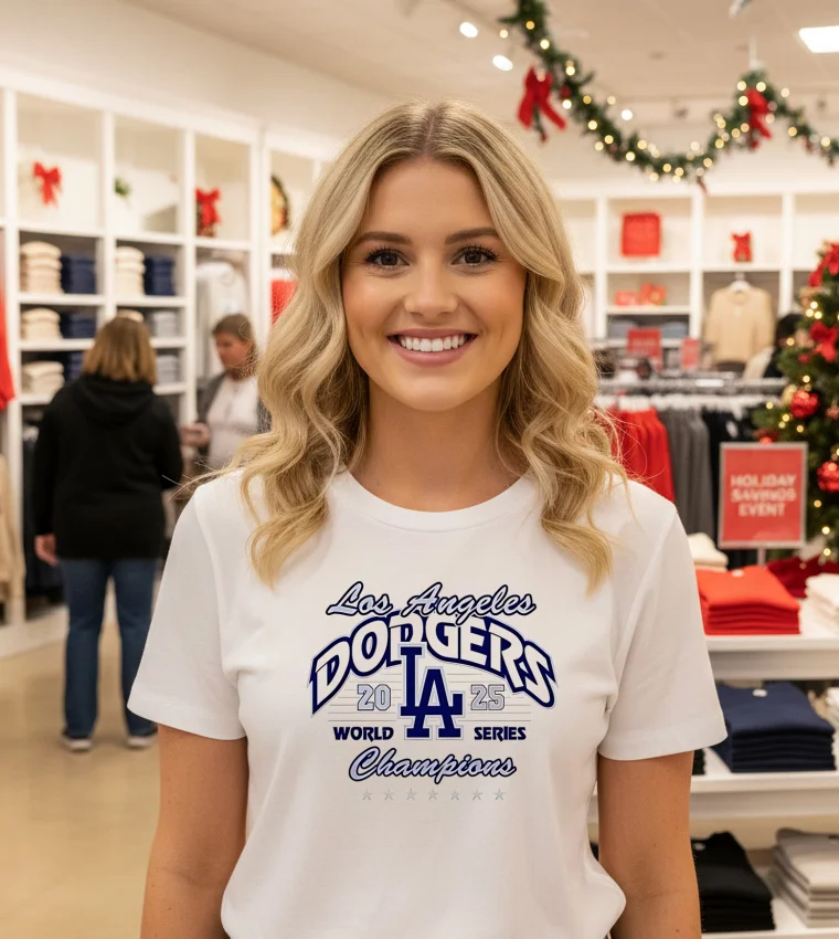 Los Angeles Dodgers World Series La 2025 Champions White T Shirt