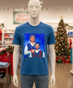 New York Giants Jaxson Dart Cam Skattebo Step Brothers Poster Blue T Shirt