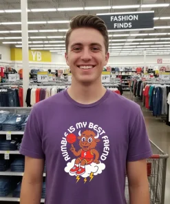 Okc Thunder Rumbles Is My Best Friend Mascot Basketball Purple T Shirt