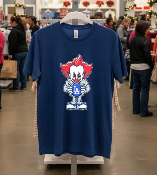 Pennywise Los Angeles Dodgers Halloween T S   Navy T Shirt