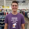 Snoopy I May Start Talking About Jesus At Any Time Purple T Shirt
