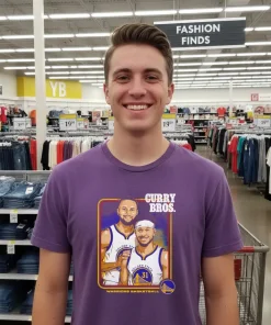 Steph Curry and Seth Curry Golden State Warriors Step Brothers retro shirt