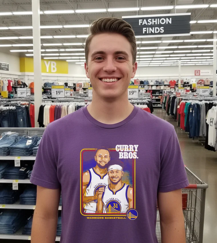 Steph Curry And Seth Curry Golden State Warriors Step Brothers Retro - purple-t-shirt Steph Curry And Seth Curry Golden State Warriors Step Brothers Retro Purple T Shirt