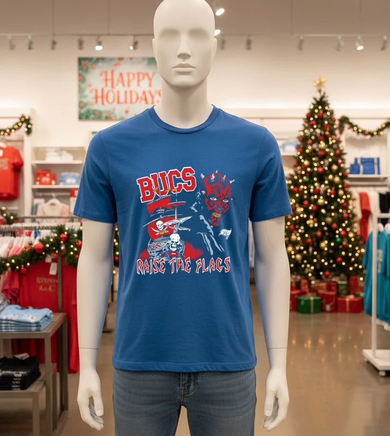 Tampa Bay Buccaneers X Star Wars Nfl 2025 - blue-t-shirt Tampa Bay Buccaneers X Star Wars Nfl 2025 Blue T Shirt