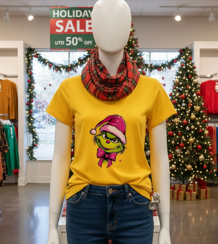 The Viral Grinch Matching - yellow-t-shirt The Viral Grinch Matching   Yellow T Shirt