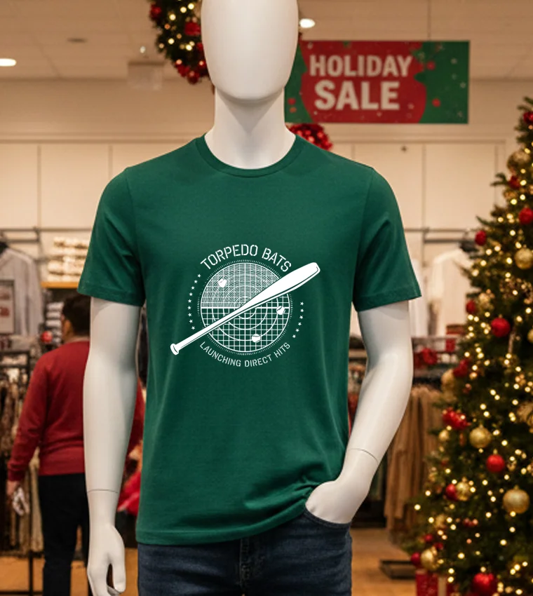 Torpedo Bats Launching Direct Hits Baseball T S - green-t-shirt Torpedo Bats Launching Direct Hits Baseball T S   Green T Shirt