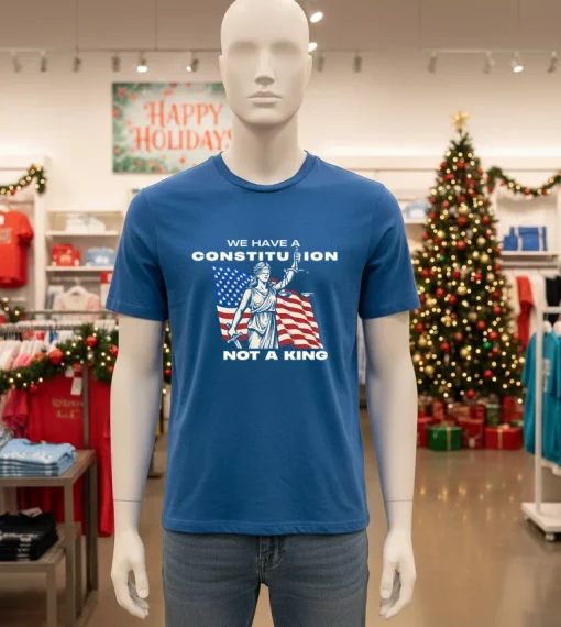 We Have A Constitution Not A King T S   Blue T Shirt