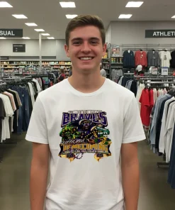 Alcorn State University Braves Fear The Brave Laissez Les Bon Temps Rouler 2025 T S   White T Shirt