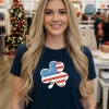 American Flag Shamrock   Black T Shirt
