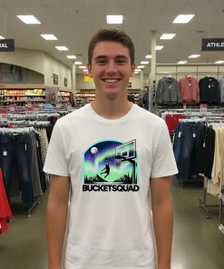 Aura Dunk Bucketsquad Neon   White T Shirt