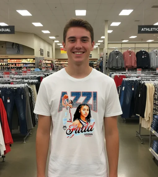 Azzi Fudd Uconn Basketball Graphic T S   White T Shirt