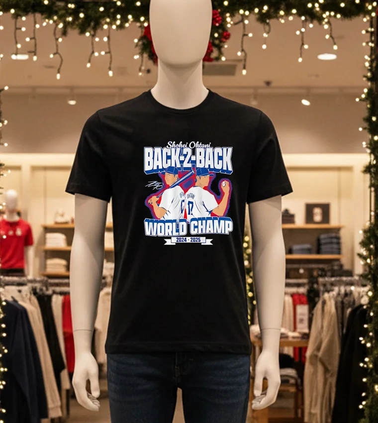 Back To Back World Champs Shohei Ohtani 2024 2025 - black-t-shirt Back To Back World Champs Shohei Ohtani 2024 2025 Black T Shirt 2