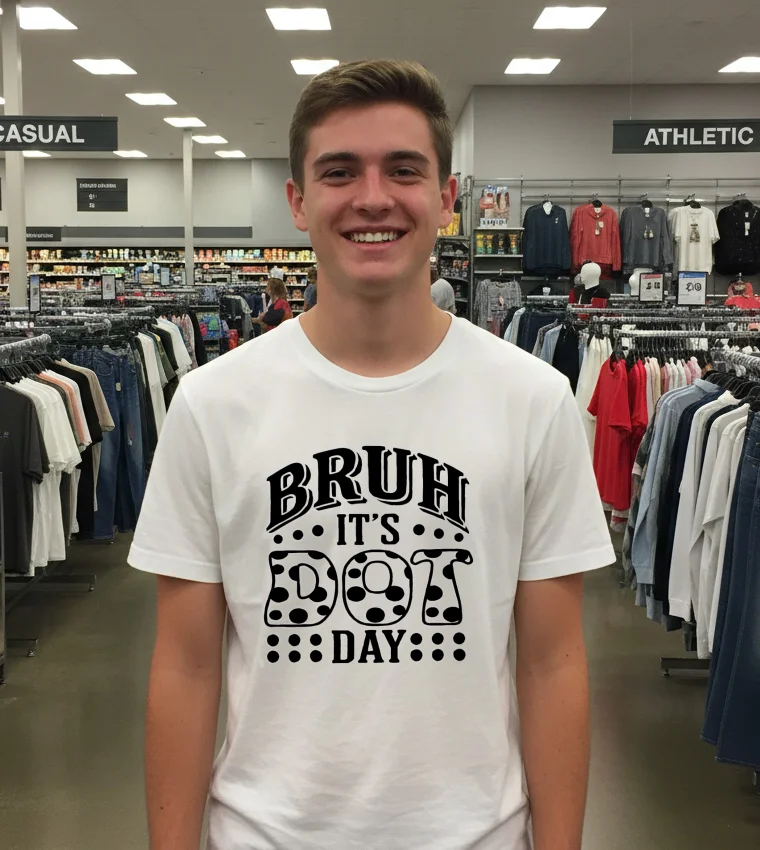 Bruh It S Dot Day Teacher T S - white-t-shirt Bruh It S Dot Day Teacher T S   White T Shirt
