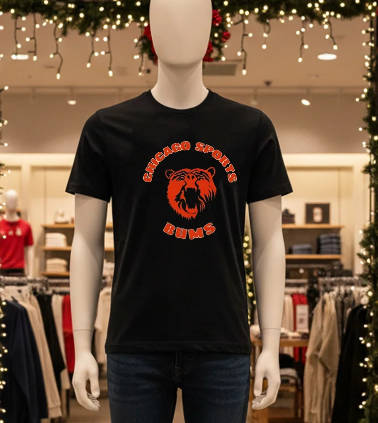 Chicago Bears Sports Bums - black-t-shirt Chicago Bears Sports Bums Black T Shirt 2