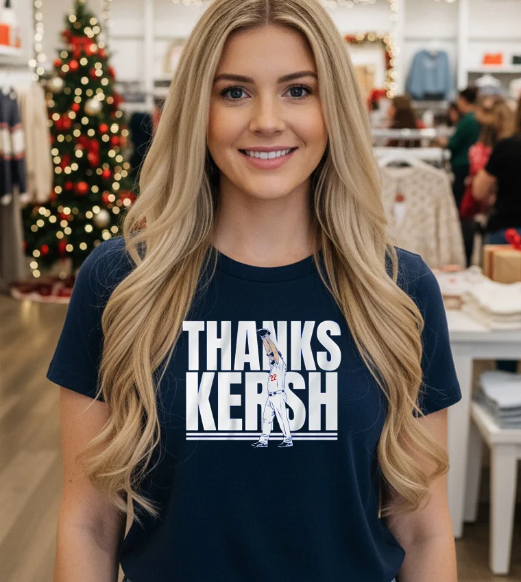 Clayton Kershaw Royal Los Angeles Dodgers Thank You - black-t-shirt Clayton Kershaw Royal Los Angeles Dodgers Thank You Black T Shirt 2