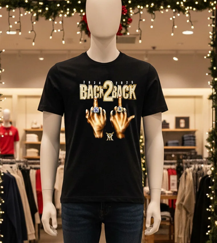 Dodgers 2024 2025 Back To Back Champs Rings Black T Shirt 3