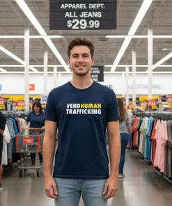 Endhuman Trafficking hashtag T shirts