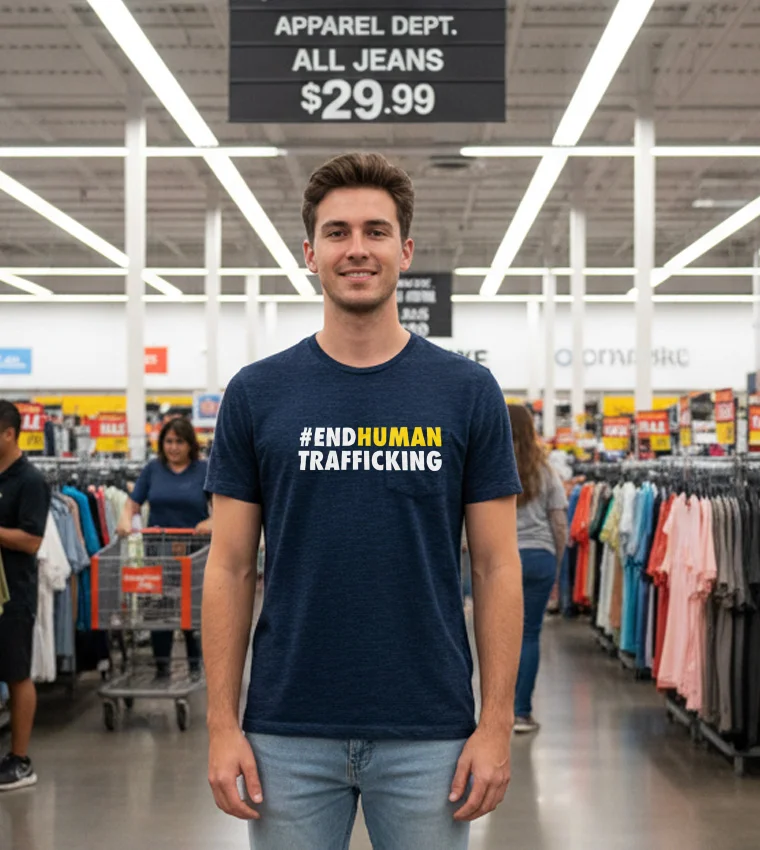 Endhuman Trafficking Hashtag T S - black-t-shirt Endhuman Trafficking Hashtag T S   Black T Shirt