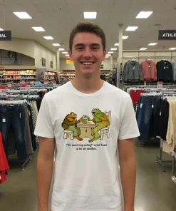 Frog and Toad We must stop eating cried Toad as he ate another vintage shirt