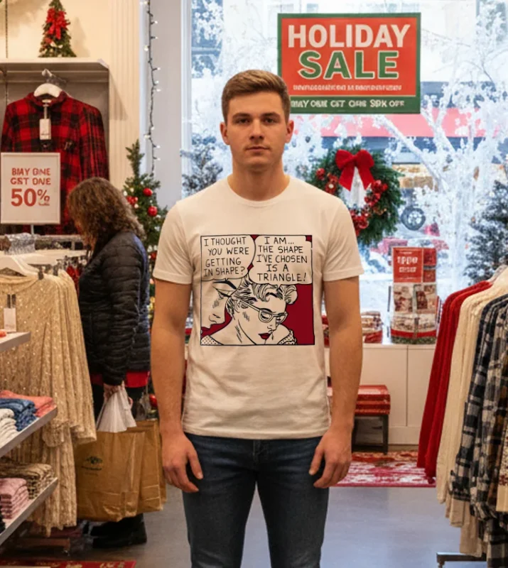 I Thought You Were Getting In Shape I Am The Shape I Ve Chosen Is A Triangle T S   White T Shirt