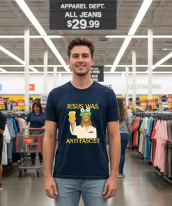 Jesus Was Anti Fascist meme shirt