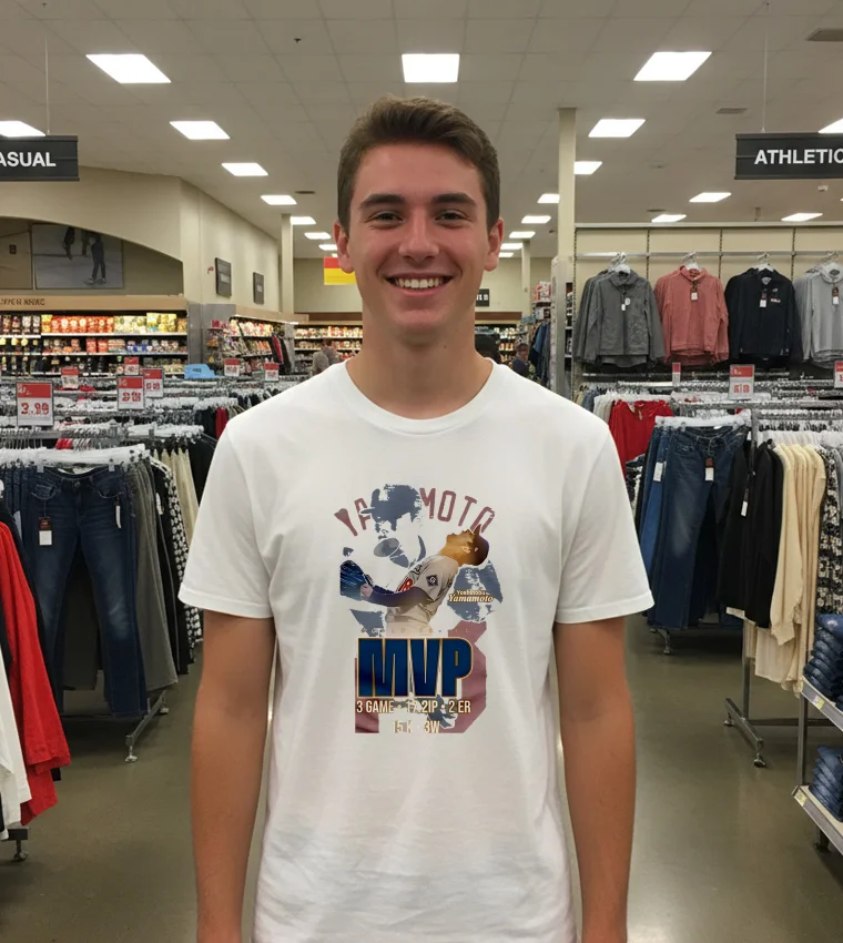 La Dodgers 2025 World Series Champions – Mvp Yoshinobu Yamamoto - white-t-shirt La Dodgers 2025 World Series Champions Mvp Yoshinobu Yamamoto White T Shirt 1