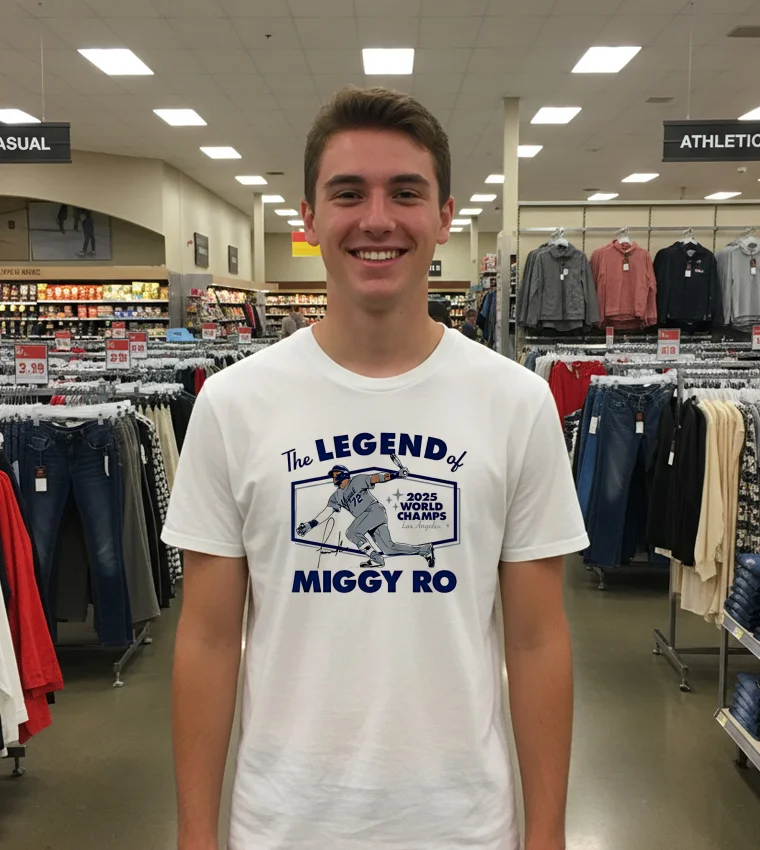 La Dodgers The Legend Of Miggy Ro Miguel Rojas - white-t-shirt La Dodgers The Legend Of Miggy Ro Miguel Rojas White T Shirt 1