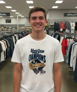 Men s Los Angeles Dodgers Steel 2025 World Series Champions Locker Room shirt